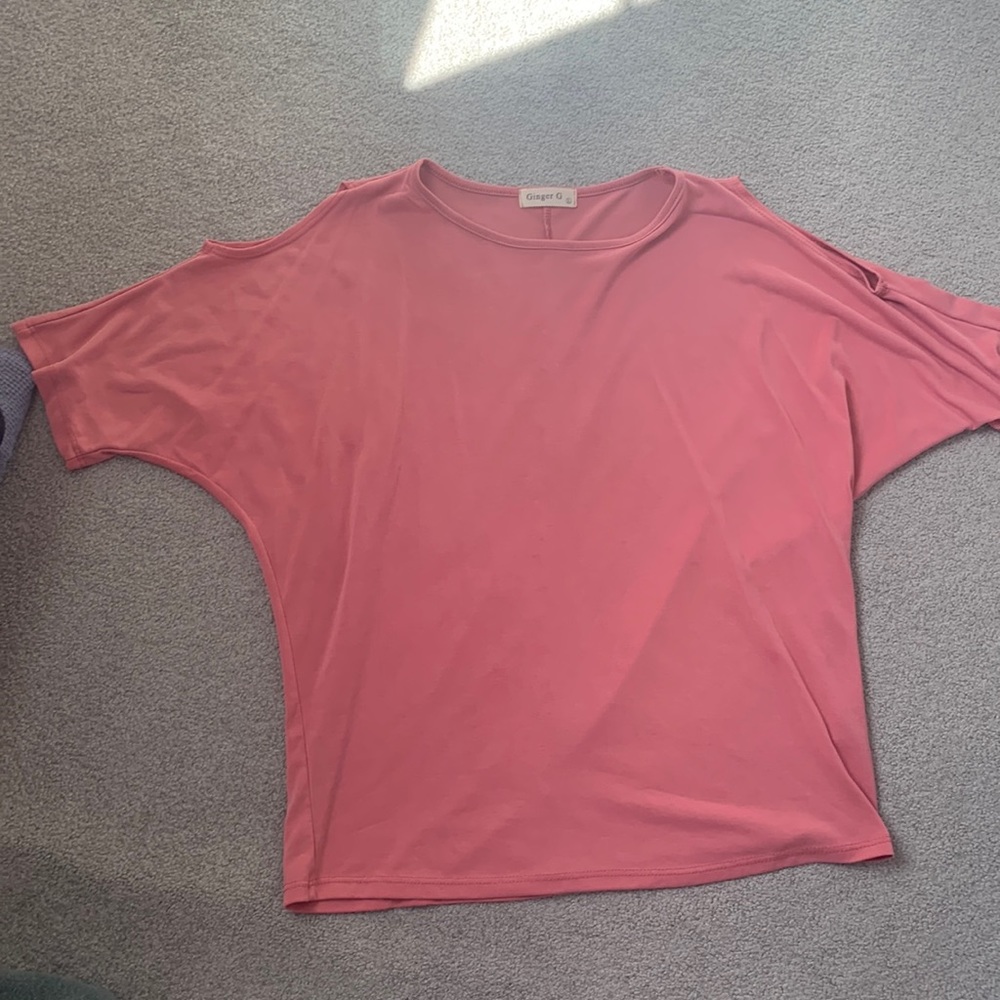 Womens t shirt with openings at shoulder